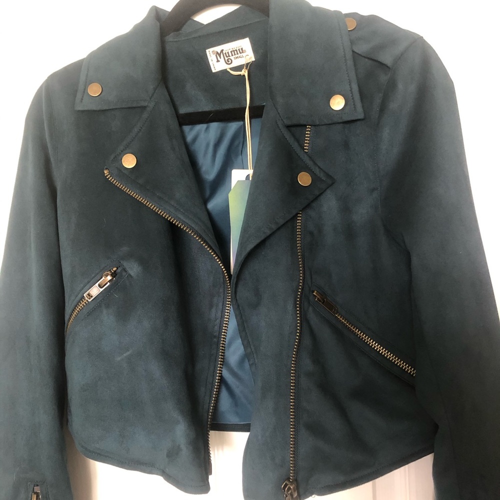 Navy felt jacket